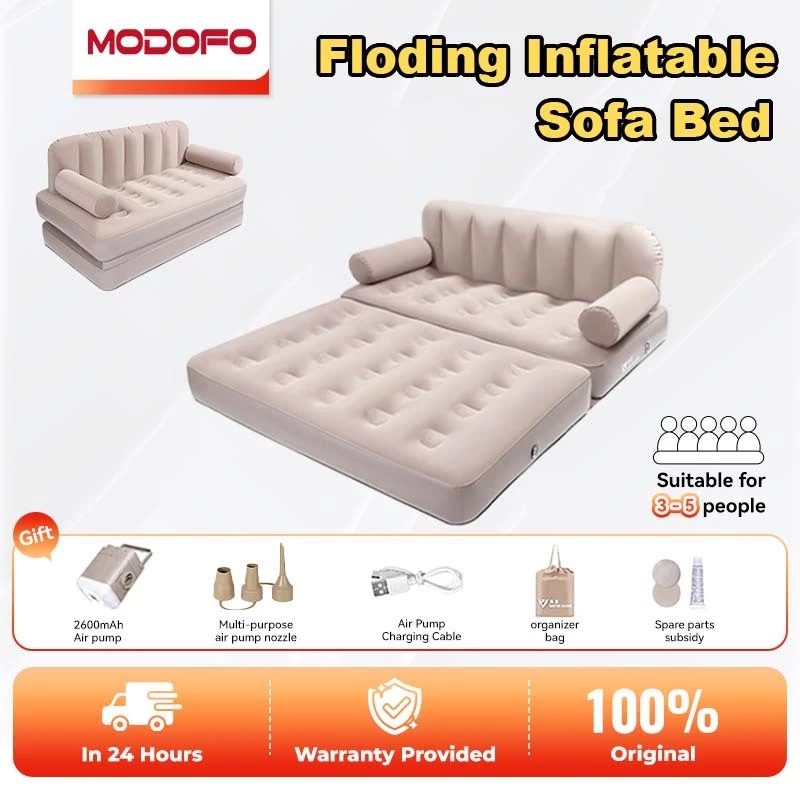 Folding Inflatable Sofa Bed Outdoor Camping Double Or Single Portable Air-bed With Pump