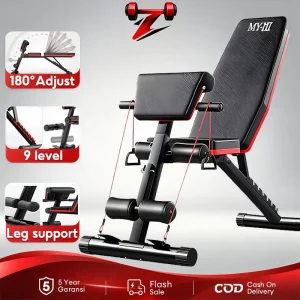 Adjustable Bench Press Chair Dumbbell Foldable Multifunctional Sit-up Stool Fitness Gym Quipment