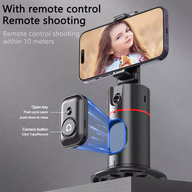 Auto P Face Tracking Tripod No App Required Rotation Body Phone Camera Mount With Detachable - Image 4