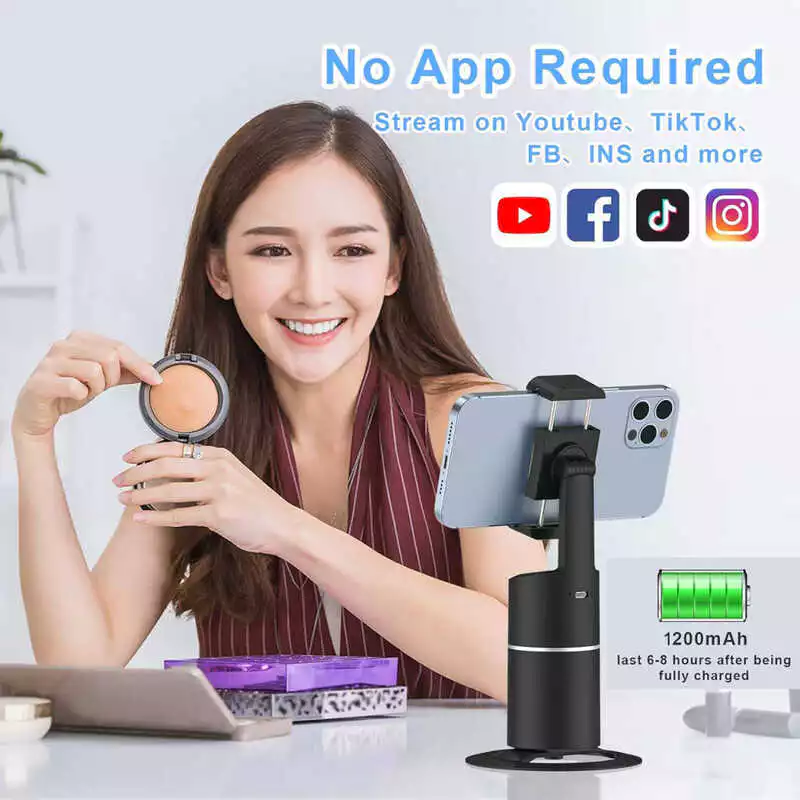 Auto P Face Tracking Tripod No App Required Rotation Body Phone Camera Mount With Detachable - Image 8
